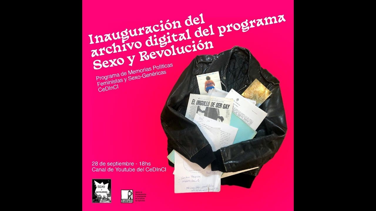 Fotograma de «Inauguración del archivo digital del Programa Sexo y Revolución», de CeDInCI - Centro de Documentación