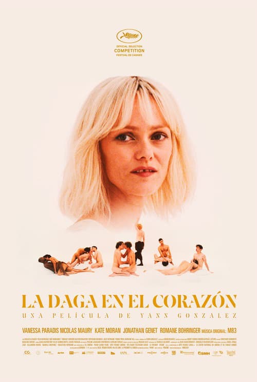 Cartel de la película La daga en el corazón (2018), dirigida por Yann Gonzalez